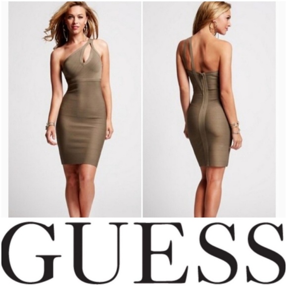 Guess Dresses & Skirts - Guess Bodycon Bandage One Shoulder Dress